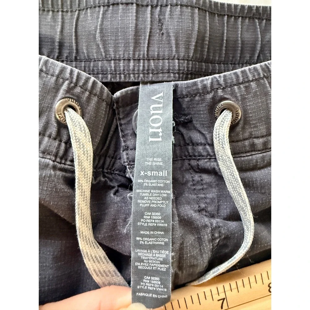 Vuori Ripstop Pant Charcoal Grey Organic Cotton Straight Leg VW416‎ Womens XS